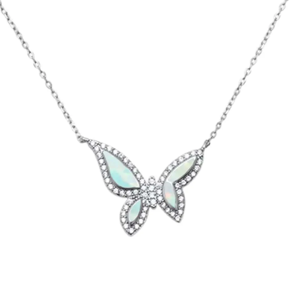 Butterfly Necklace Sterling Silver Different Stone Options