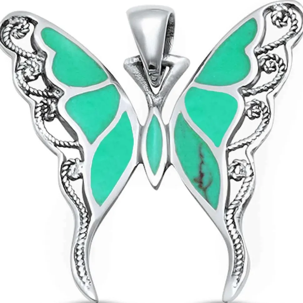 Butterfly Onyx or Abalone Jewelry-Ring, Pendant, Earrings Sterling Silver, Beautiful!