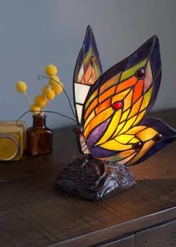 Butterfly Stained Glass Accent Lamp