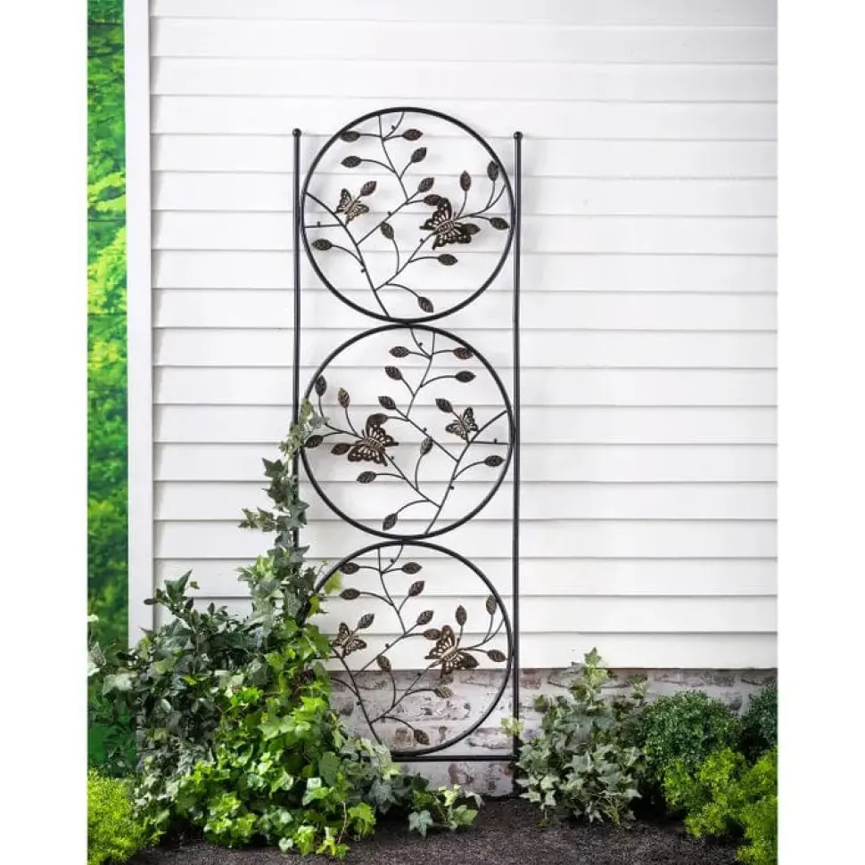 Butterfly Trio Garden Trellis 80" QUALITY Trellis!