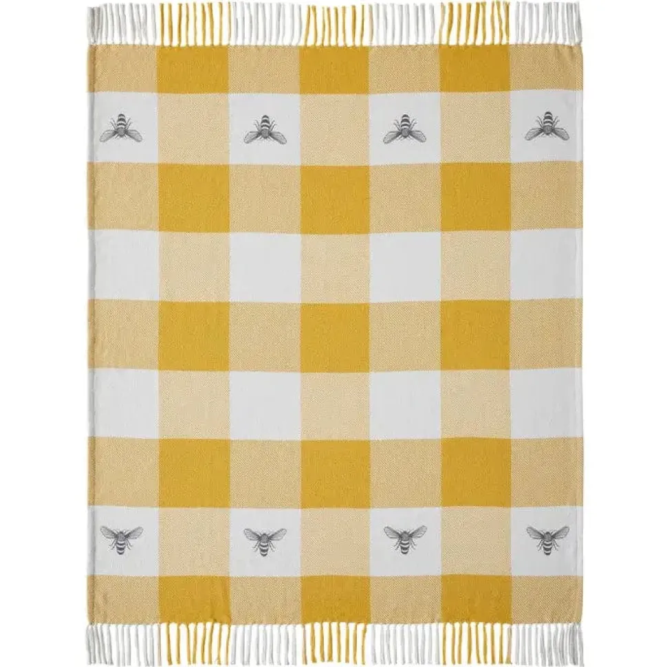 Buzzy Bee Woven Honey Bee Throw Blanket 50x60