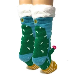 Cactus Hugs Plush Slipper Socks-Prickly on the outside, oh so soft on the inside! *