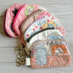 Camper Coin Purse - Handmade Repurposed Fabric - One of Kind