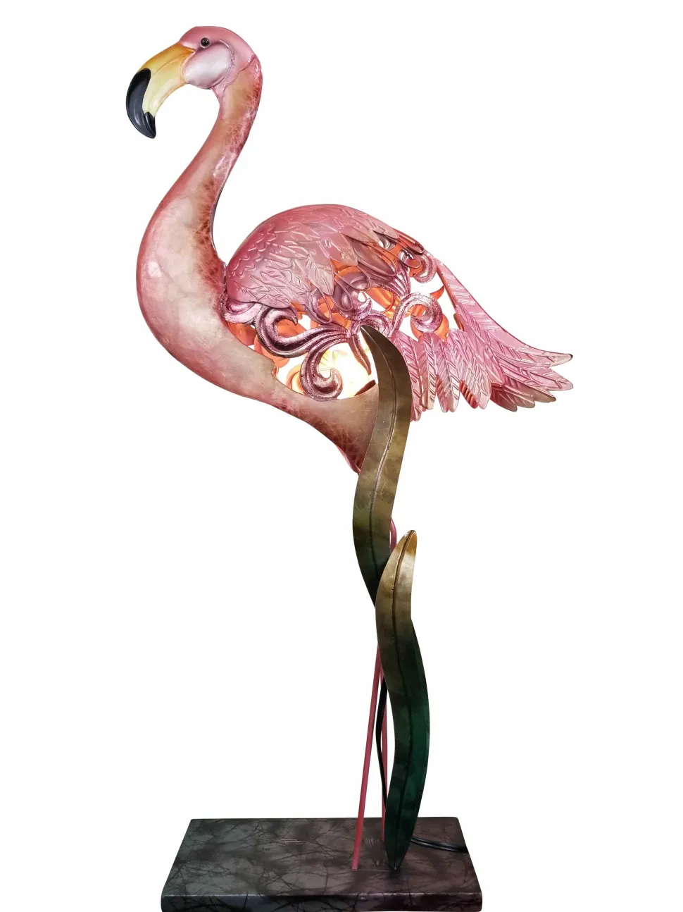Capiz Flamingo Lamp - Handmade