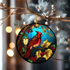 Cardinal Ceramic Christmas Tree Keepsake Ornament