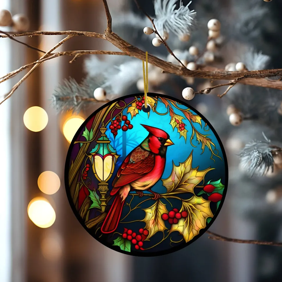 Cardinal Ceramic Christmas Tree Keepsake Ornament