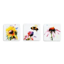 Cardinal, Hummingbirds or Bee & Flowers Magnet Sets By Dean Crouser *