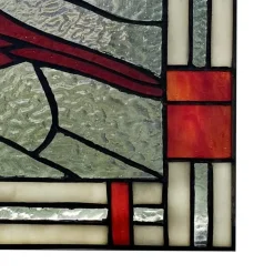 Cardinal Stained Glass Window Panel Handmade in India