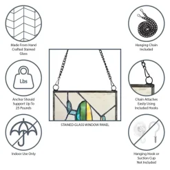 Cardinal Stained Glass Window Panel Handmade in India