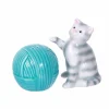 Cat And Ball of yarn Salt and Pepper Shaker Set