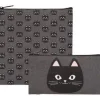 Cat Cosmetic or Snack Storage Bags Set of 2