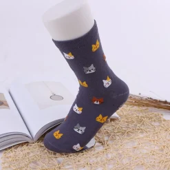 Cat Crew Socks-Cute Kitty Cat Socks in 5 Colors!