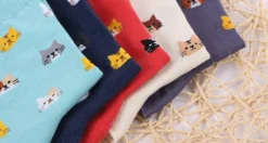 Cat Crew Socks-Cute Kitty Cat Socks in 5 Colors!