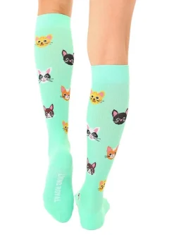 Cat Knee High Compression Socks! Feel Good & Look Cute Too! *