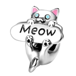 Cat Lovers Pandora Style Charm Collection Sterling Silver