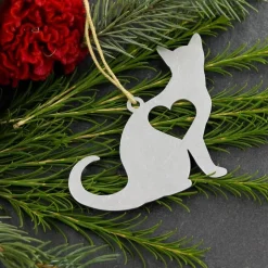 Cat Metal Ornament *