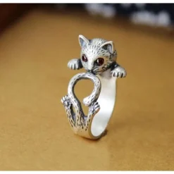 Cat Rings, Alloy or Solid 925 Sterling Silver. Spread Smiles Wherever you Go! Three colors