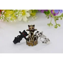 Cat Rings, Alloy or Solid 925 Sterling Silver. Spread Smiles Wherever you Go! Three colors