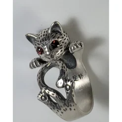 Cat Rings, Alloy or Solid 925 Sterling Silver. Spread Smiles Wherever you Go! Three colors