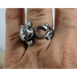 Cat Rings, Alloy or Solid 925 Sterling Silver. Spread Smiles Wherever you Go! Three colors