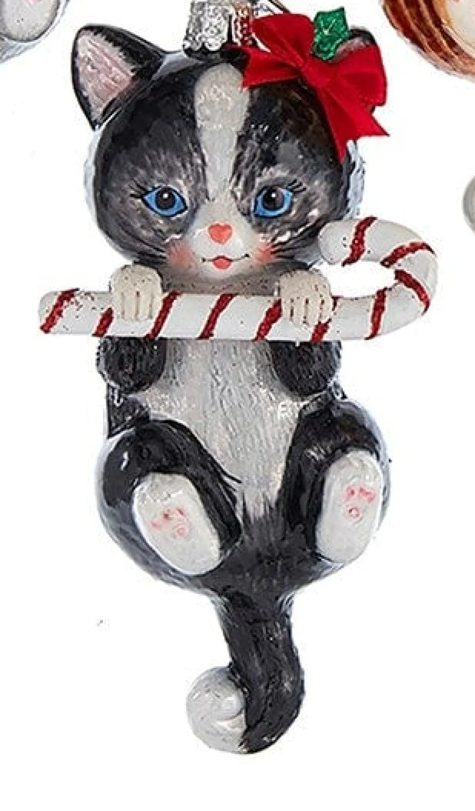 Cats with Candy Canes Noble Gems Ornaments