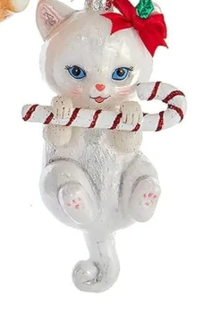 Cats with Candy Canes Noble Gems Ornaments