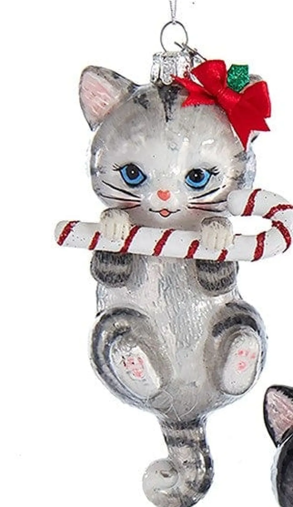 Cats with Candy Canes Noble Gems Ornaments