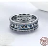 Celestial Galaxy Ring with Blue CZ, Glittering Moon, Stars and Planets on Your Finger!