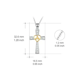 Celtic Cross Necklaces-3 Styles, Sterling Silver