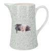 Ceramic Jug with Black and White Pig