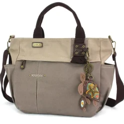 CHALA Multi Pocket Canvas Tote with choice of ANY keychain