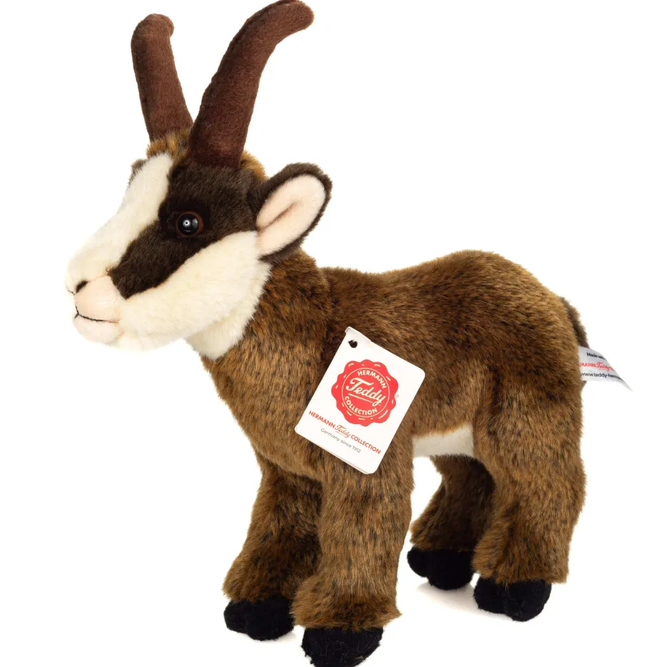 Chamois Brown Goat Plush Toy by Teddy Hermann 23 cm