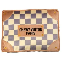 Checker Chewy Vuiton Funny Parody Pet Bed Soft Confortable Bed for Pets