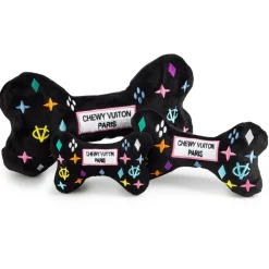 Chewy Vuiton Black Monogram Bone-Top Quality Funny Pet Toys!