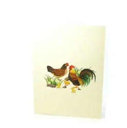 Chicken Family 3D Pop Up Greeting Card-So cute for chicken lovers!