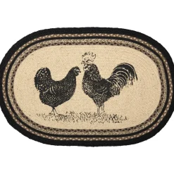 Chicken Jute Rug Oval 20x30 Perfect Farmhouse Decor