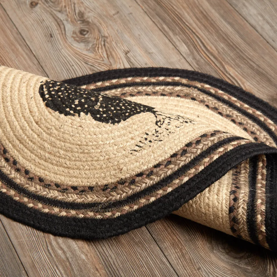 Chicken Jute Rug Oval 20x30 Perfect Farmhouse Decor