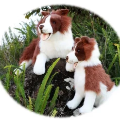 Chocolate Border Collie Realistic Eco Friendly Plush Size - 62cm/24"