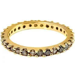 Chocolate Diamond Eternity Ring in 14K Yellow Gold-Stunning!