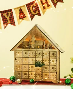 Christmas Countdown Calendar LED Farmhouse 15.35