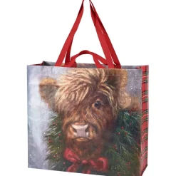 Christmas Highland Shopping Tote-Primitives by Kathy