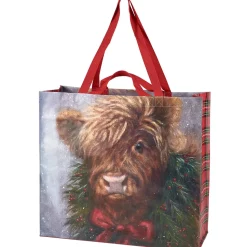 Christmas Highland Shopping Tote-Primitives by Kathy