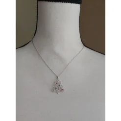 Christmas Tree Necklace Sterling Silver with Ornaments, Custom
