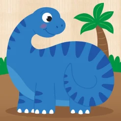 Chunky Wood Puzzles - Kids 4 Pack-Farm, Dinosaur & Garden Bugs