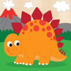 Chunky Wood Puzzles - Kids 4 Pack-Farm, Dinosaur & Garden Bugs