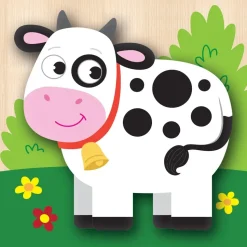 Chunky Wood Puzzles - Kids 4 Pack-Farm, Dinosaur & Garden Bugs