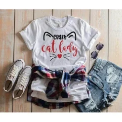CLOSEOUT Crazy Cat Lady Cat Lover's T Shirt- Wear it Proudly Ladies! *
