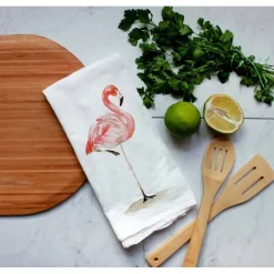 Closeout Farm Animal Watercolor Flour Sack Tea Towels-Rabbits, cows, horse, chicken