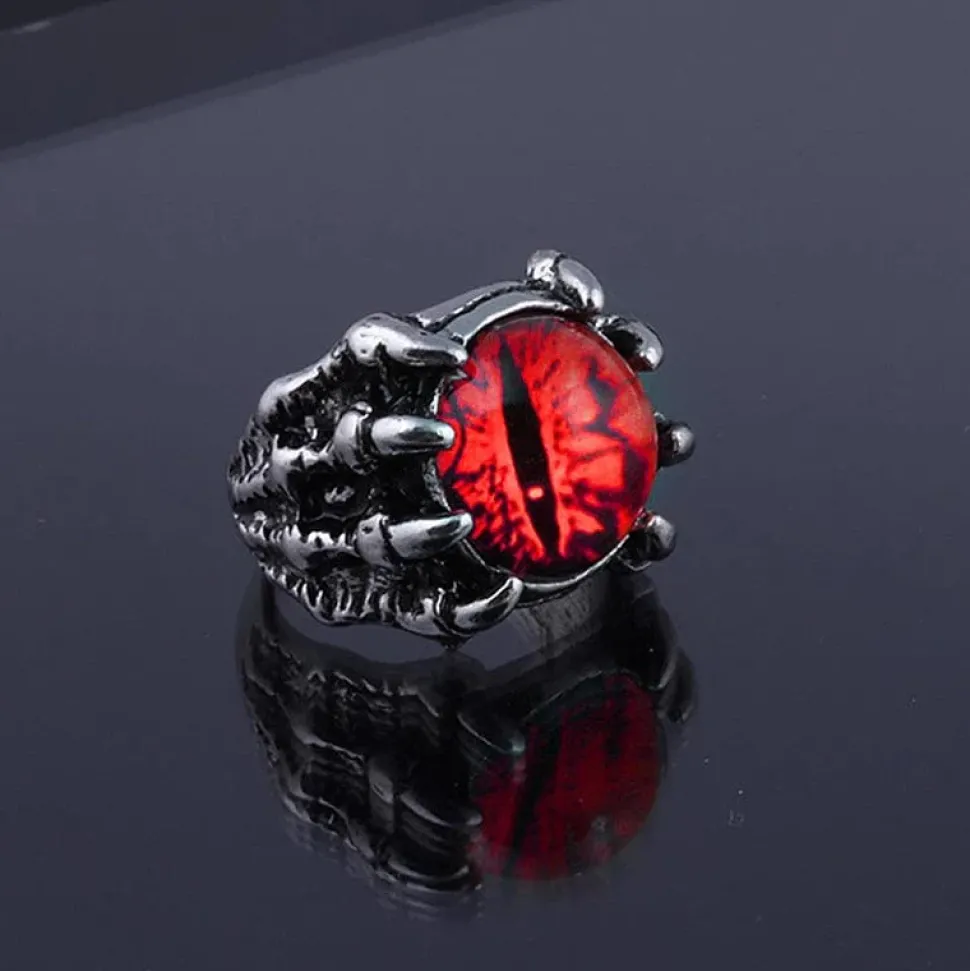 Colorful Eye in Bony Claws Ring- 4 Colors! Very Cool!