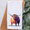 Colorful Majestic Highland Cow Micro Fiber Towel